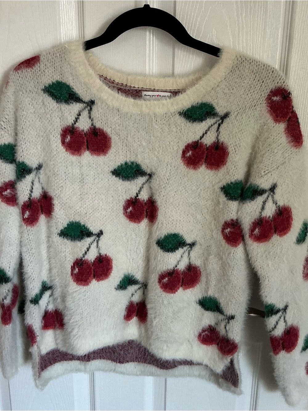 Mohair cherry sweater
